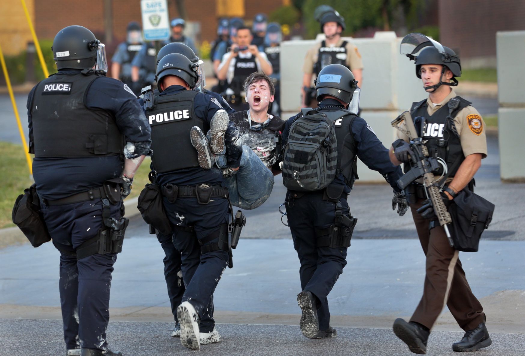 Arrests made in Florissant after protesters attempt to paint Black Lives Matter in street
